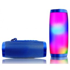 Портативная bluetooth колонка влагостойкая TG-157 Pulse с разноцветной подсветкой. Цвет: синий