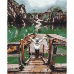 Картина по номерам: Путешественница на озере Брайес 40*50