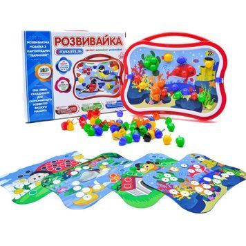 Мозаика "Развивайка" (77 эл.)+10 картинок, Максимус 32*26*5см /18/