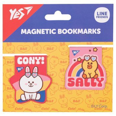 Закладки магнітні Yes Line Friends Sally and Cony 2шт