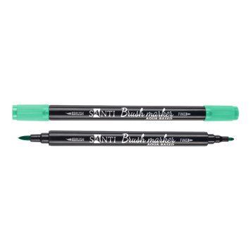 Маркер акварельный SANTI Brush Marker SWB-20 мятный двусторонний