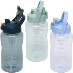 Пляшка для води пластик 1,5 літри з трубочкою 6917