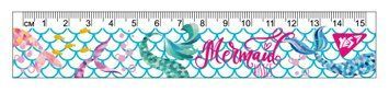 Лінійка YES 15 см Mermaid