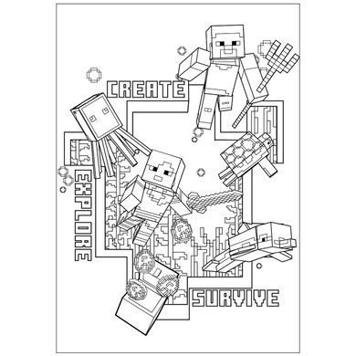 Раскраска А4 YES Minecraft 12 стр.