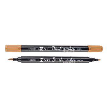 Маркер акварельный SANTI Brush Marker SWB-27 терракотовый двусторонний
