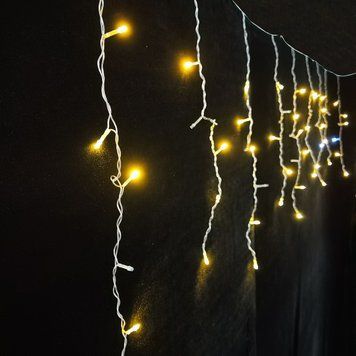 Гірлянда світлодіодна бахрома Novogod'ko, 83 LED, теплий білий, 3*0,6 м, мерехтіння