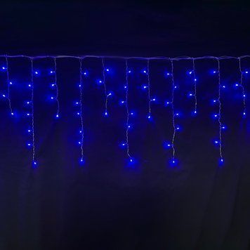 Гірлянда світлодіодна бахрома Novogod'ko, 84 LED, синя, 2,1*0,7 м, 8 реж., коннектор