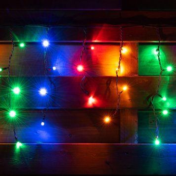 Гирлянда светодиодная бахрома Novogod'ko, 84 LED, многоцветная, 2,1*0,7 м, 8 реж., коннект