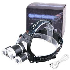 Фонарь Police 3000-T6+2XPE (2х18650, 5 режимов, Zoom, 1500 люмен), Налобный фонарь с линзой