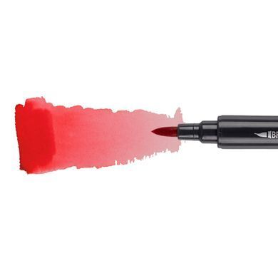 Маркер акварельный SANTI Brush Marker SWB-07 красный двусторонний