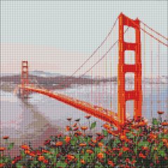 Набор с алмазной мозаикой "Утренний Сан-Франциско" 40х40см