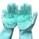 Силиконовые перчатки Magic Silicone Gloves для уборки чистки мытья посуды для дома. Цвет: бирюзовый