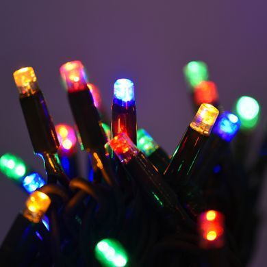 Электрогирлянда Novogod'ko уличная, 65 LED, IP65, многоцветная, зеленый провод, 12,25м, ка