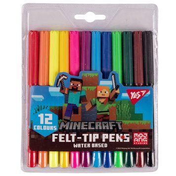 Фломастеры Yes 12 цветов Minecraft
