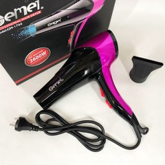 Фен GEMEI GM-1766 2.6кВт АС, женский фен для волос, электрофен для волос. Цвет: фиолетовый