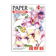 Набір паперу для акварелі SANTI "Flowers", А3, "Paper Watercolor Collection", 20 арк, 200