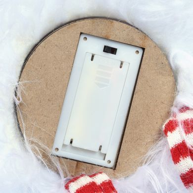 Новогодняя мягкая игрушка Novogod'ko Гном красная пайетка 56 см LED тело