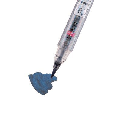 Маркер акварельний SANTI Glitter Brush, пензель, 04, срібний
