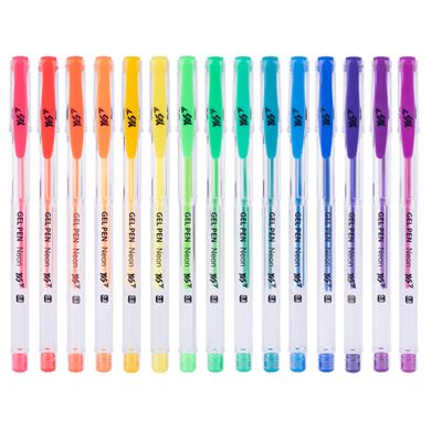 Ручка гелева YES Neon 15 кольорів, 30 штук