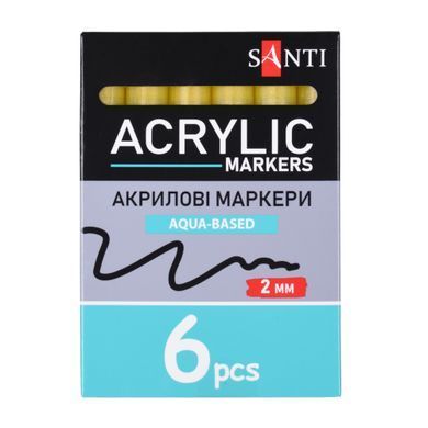Маркер акриловый SANTI SAC-25 золото 2 мм