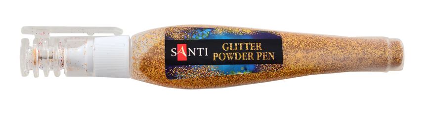 Ручка Santi с рассыпным глиттером, золотой, 10г