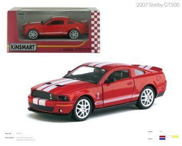 Модель легкова SHELBY GT500 (2007) 5'' KT5310W метал.інерц.відкр.дв.4кол.кор./96/