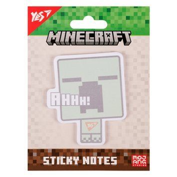 Бумага с липким слоем Yes фигурная Minecraft Creeper 40 листов