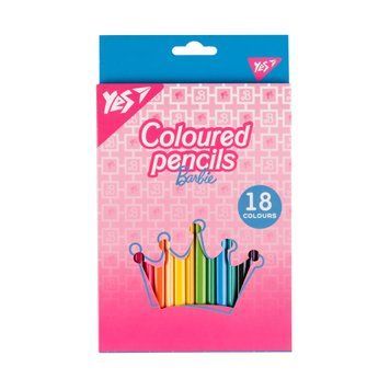 Карандаши цветные Yes 18 цветов Barbie розовый