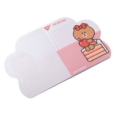 Бумага для заметок YES To Do Line Friends girl планшет с магнитом, блок 52 листа