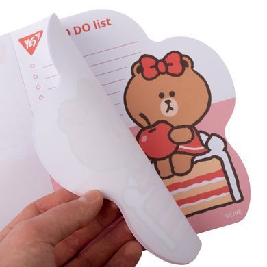 Бумага для заметок YES To Do Line Friends girl планшет с магнитом, блок 52 листа