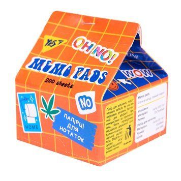 Папір для записів YES Tetra Pak Sticky mood 200 арк., 7*7,5см